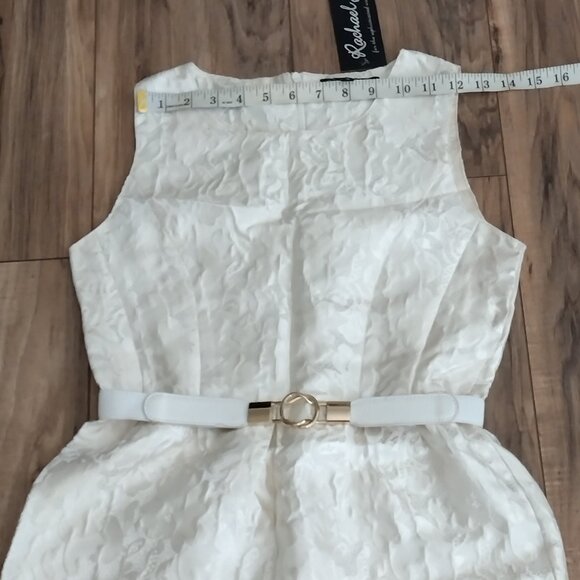 Rachael G. Beige Printed Dress, Size M - Picture 9 of 16